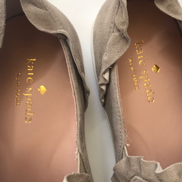 NWOB Kate Spade Tan suede slip on sneakers - Picture 8 of 8